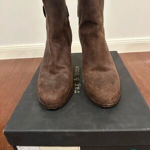Rag & Bone Kerr Chocolate Suede Ankle Boots